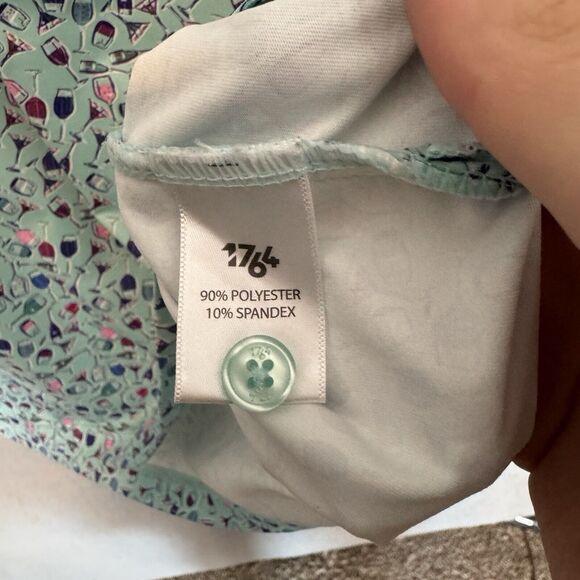 S 1764 Golf Polo Shirt Mens M Blue Performance Stretch Short Sleeve Cocktails - Picture 7 of 7